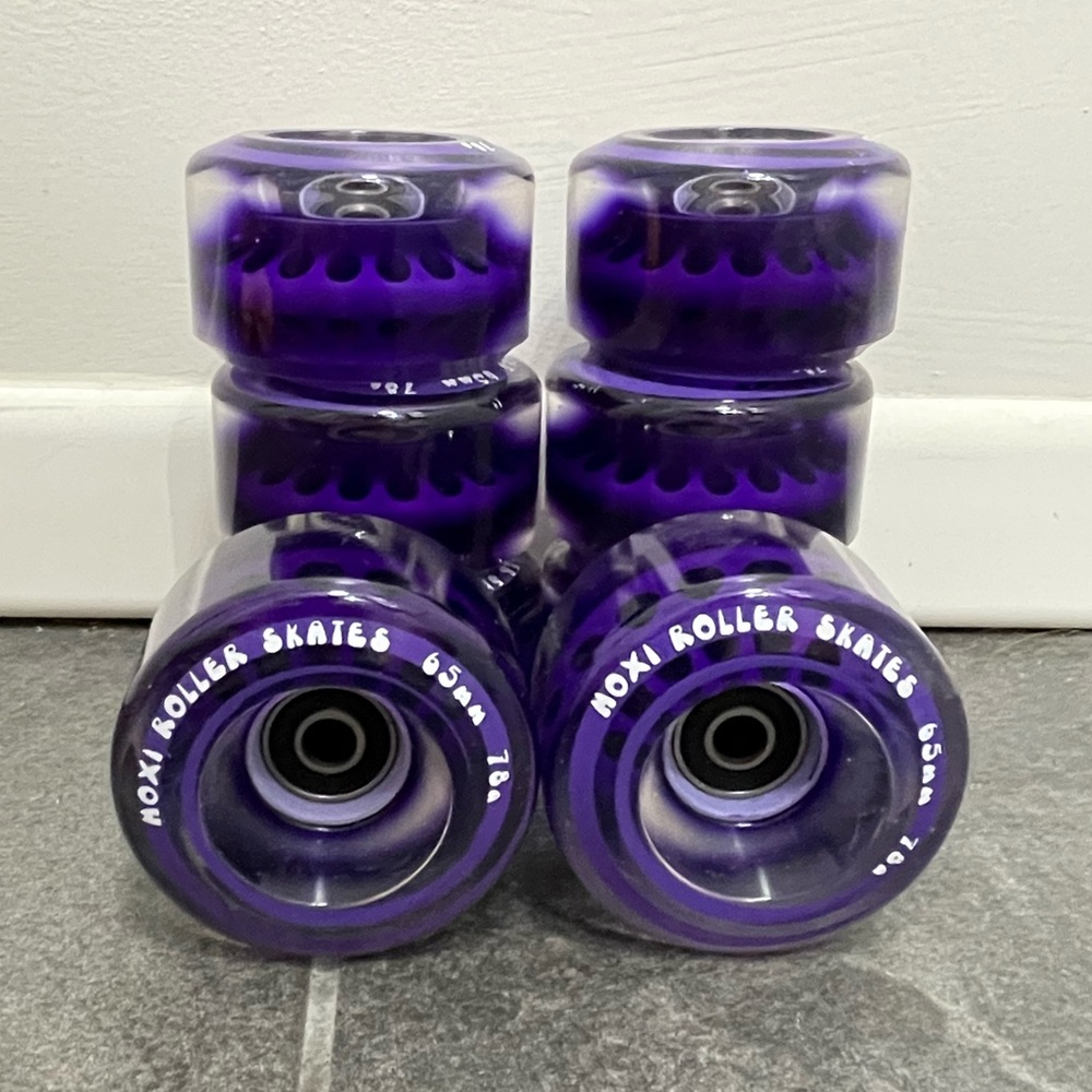 NEW MOXI GUMMY PURPLE 65MM 78A Roller Skate Wheels Set of 8
